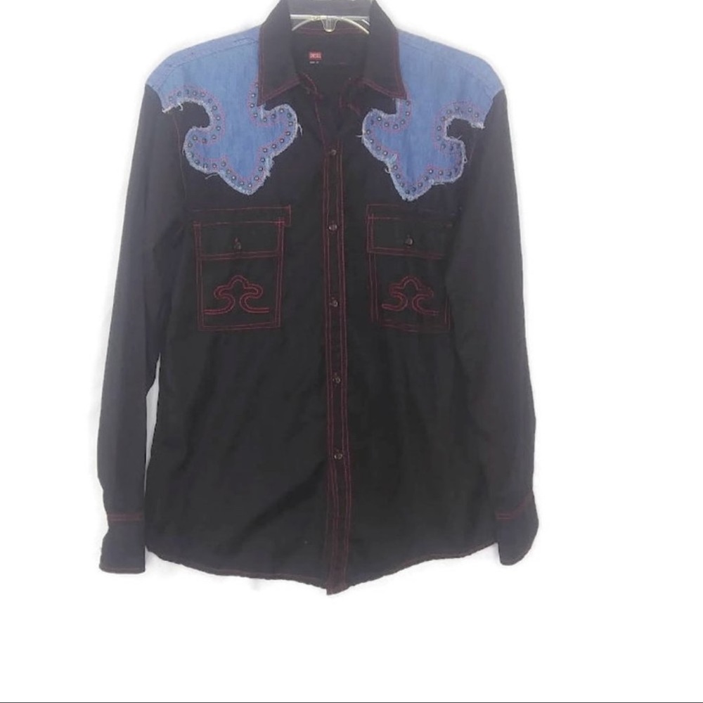 Diesel Western Button Down MEDIUM